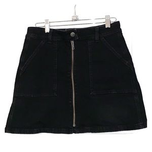 Madewell Denim Utility Zip skirt - Black Forest